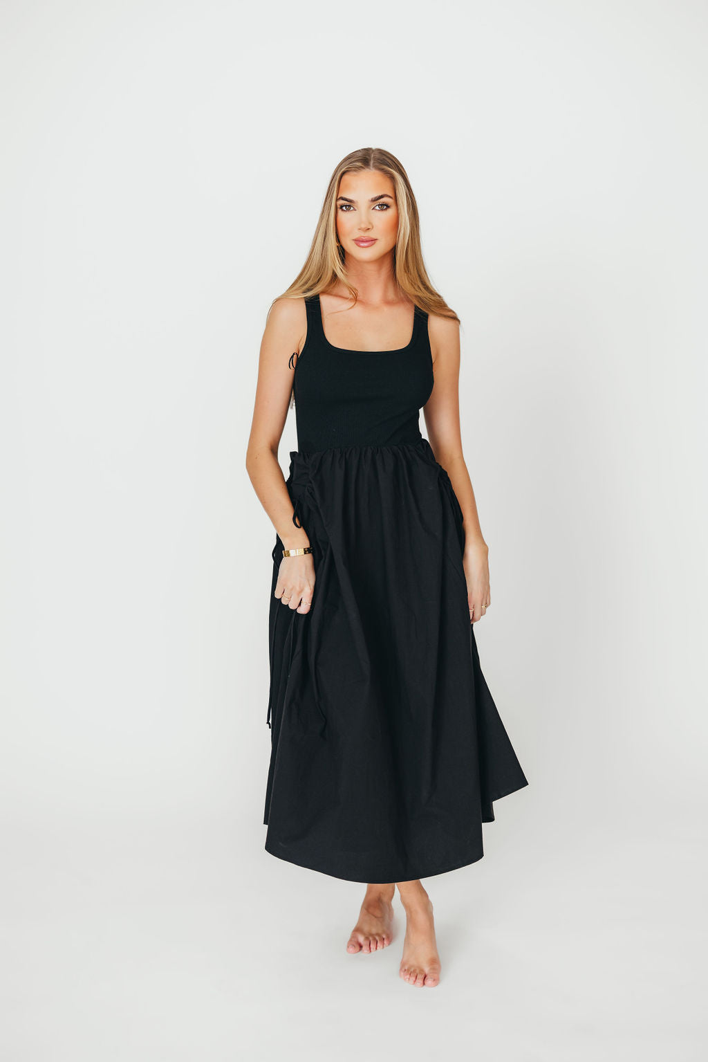 Lucca Midi Dress in Black