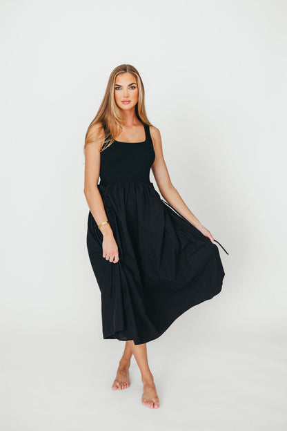 Lucca Midi Dress in Black