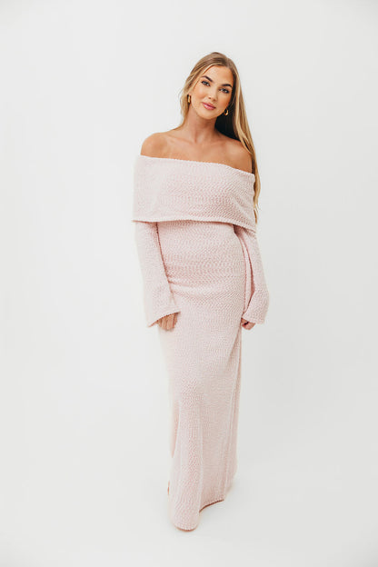 Nora Knit Maxi Dress in Dusty Pink - Bump Friendly