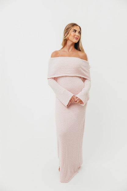 Nora Knit Maxi Dress in Dusty Pink - Bump Friendly
