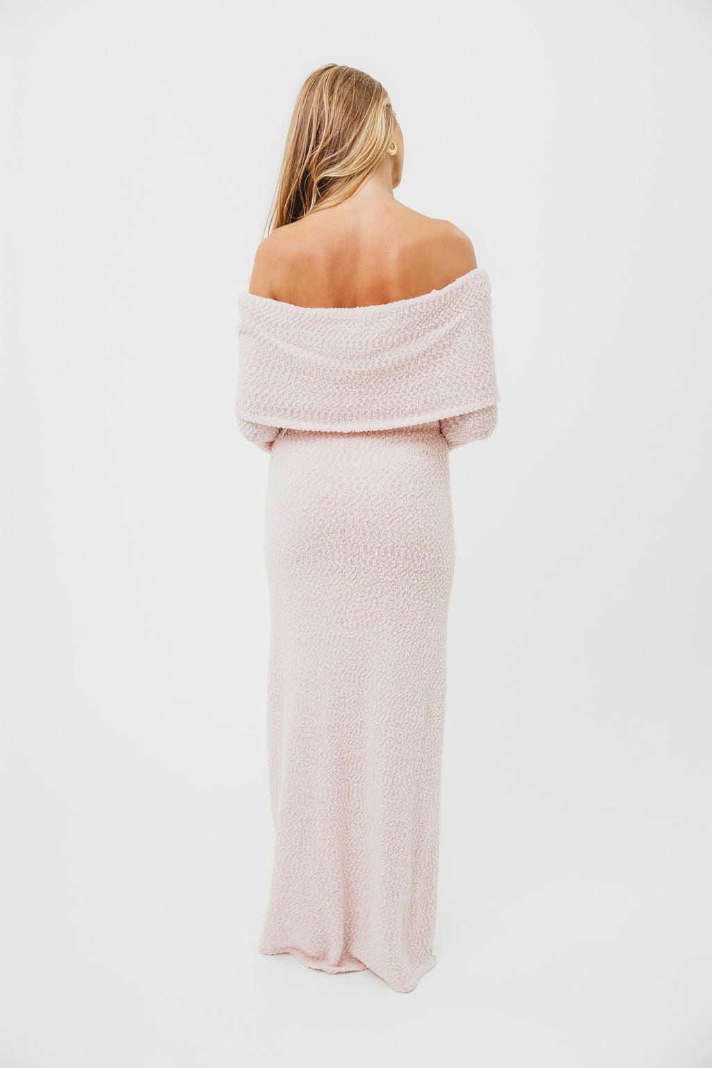 Nora Knit Maxi Dress in Dusty Pink - Bump Friendly