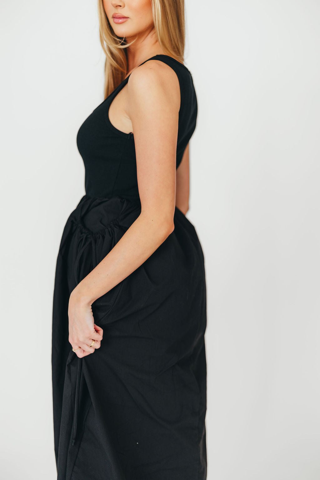 Lucca Midi Dress in Black