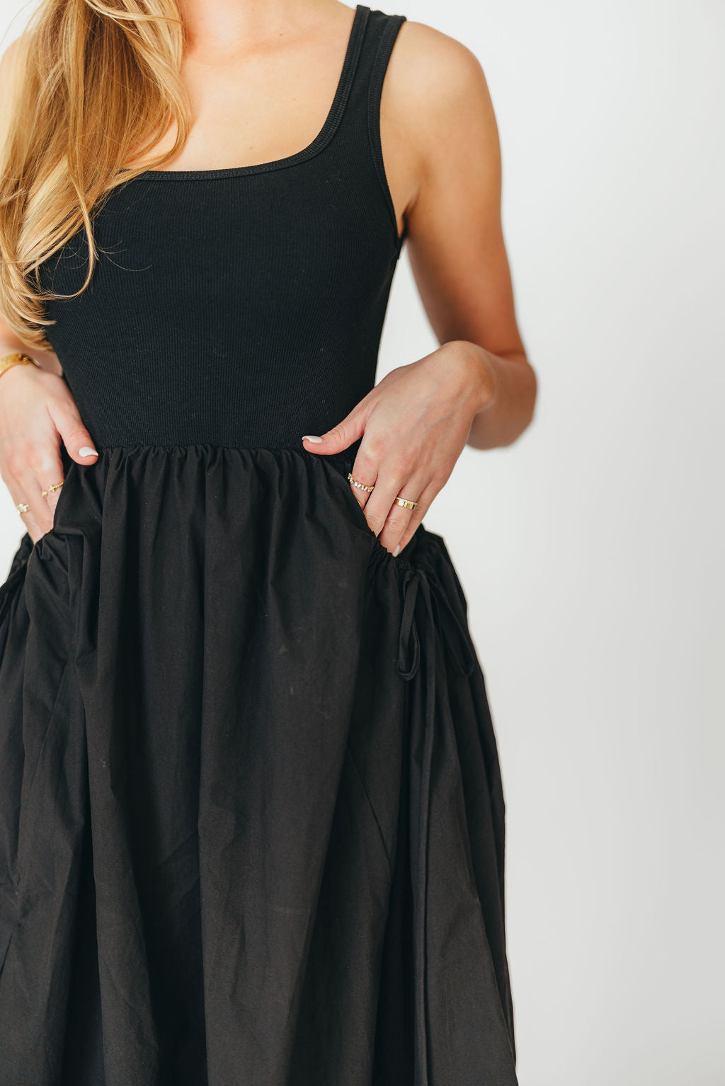 Lucca Midi Dress in Black
