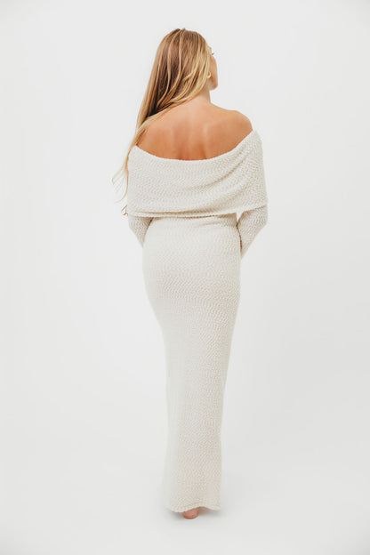 Nora Knit Maxi Dress in Ivory - Bump Friendly