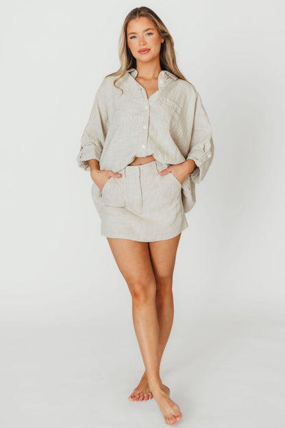 Suki Linen Skort in Linen