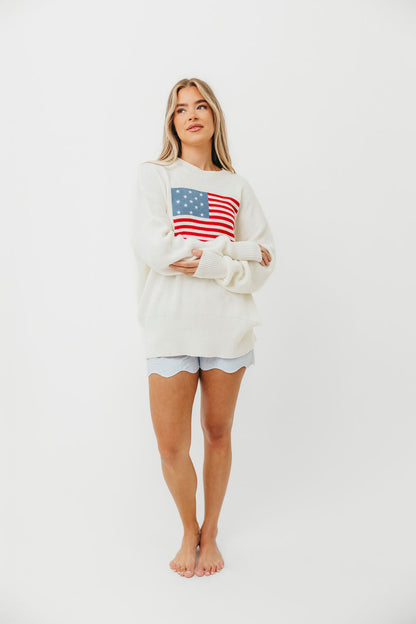American Honey Sweater in White