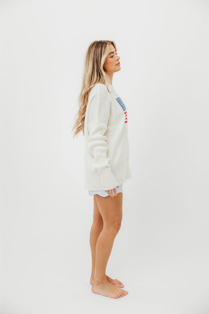 American Honey Sweater in White