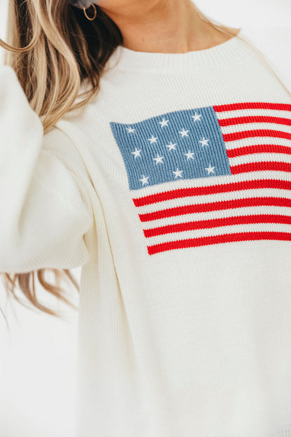 American Honey Sweater in White