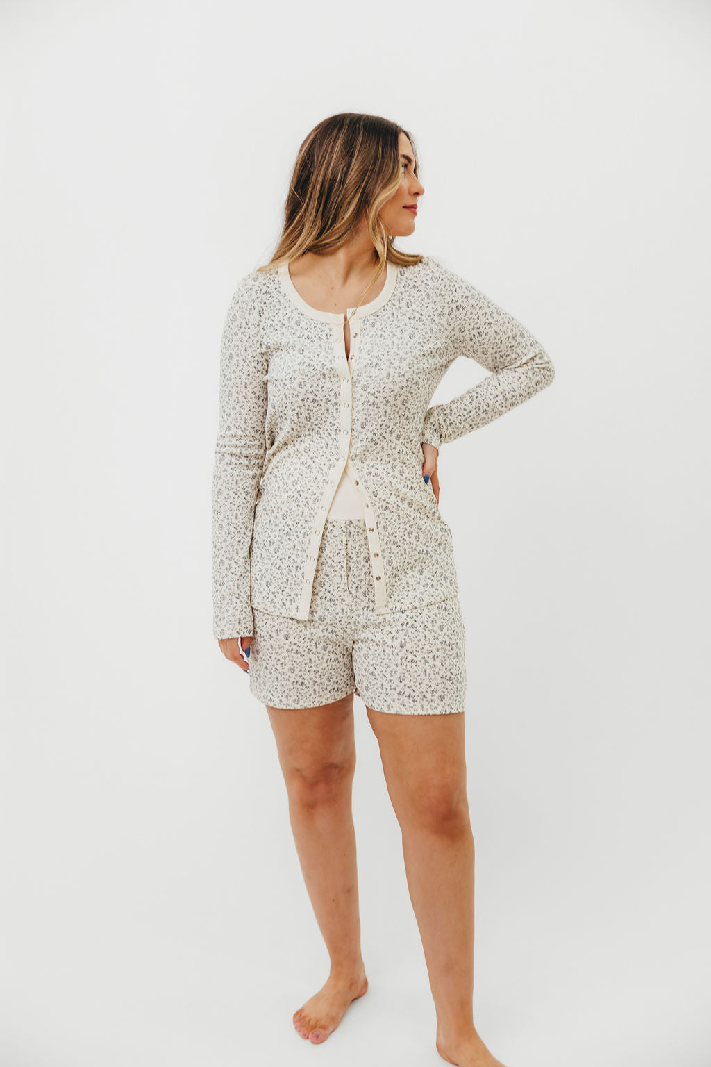 Rori Maternity Pajama Set in Ivory - Bump Friendly