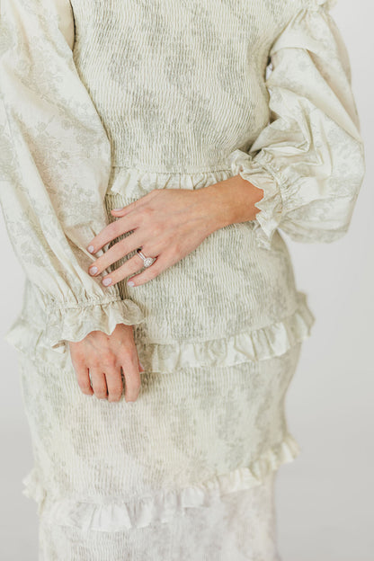 The Chloe Midi Dress in Sage - Bump Friendly
