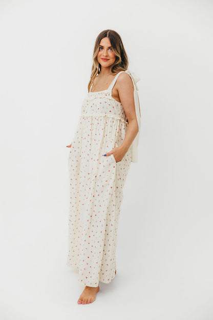 Ellery Tank Maxi Dress with Bow Straps in Primrose - Bump Friendly