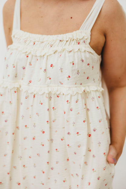 Ellery Tank Maxi Dress with Bow Straps in Primrose - Bump Friendly