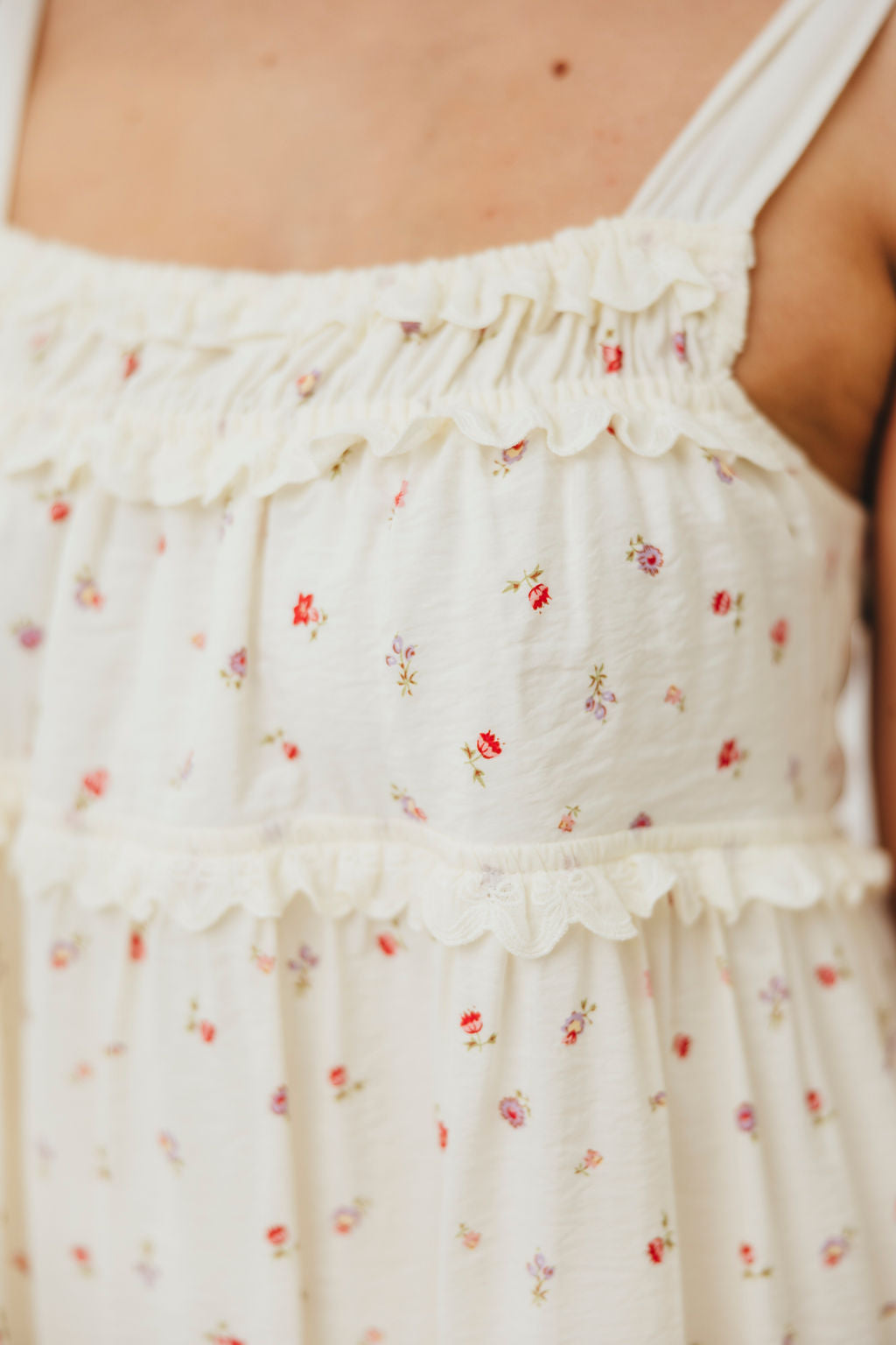 Ellery Tank Maxi Dress with Bow Straps in Primrose - Bump Friendly