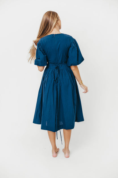 Gayle Midi Dress in Dark Navy