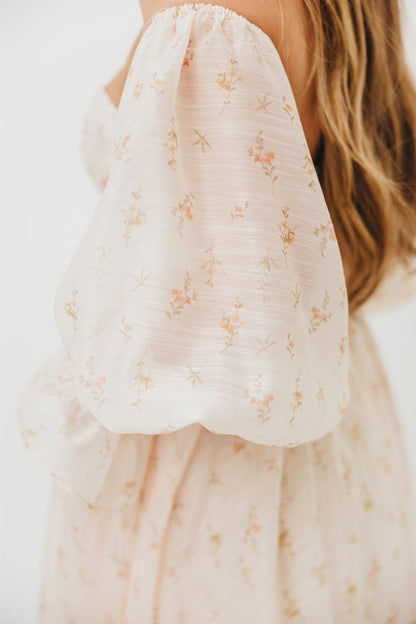 Delilah Maxi Dress with Train in Peach - Bump Friendly (XS-3XL)