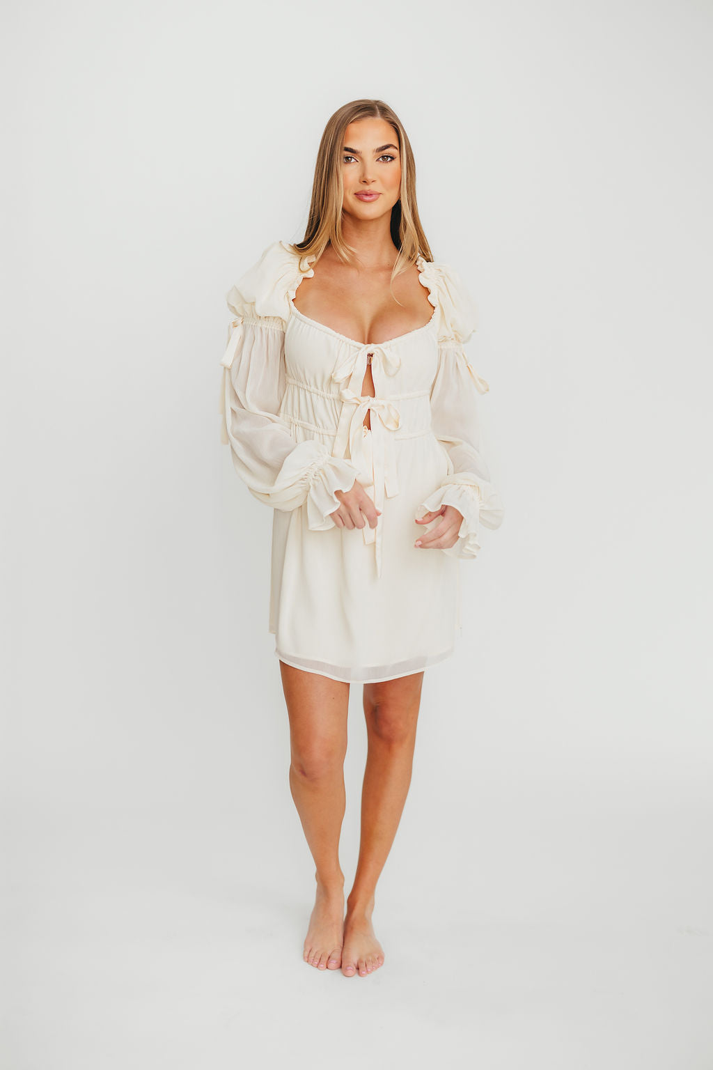 Macbeth Mini Dress in Cream