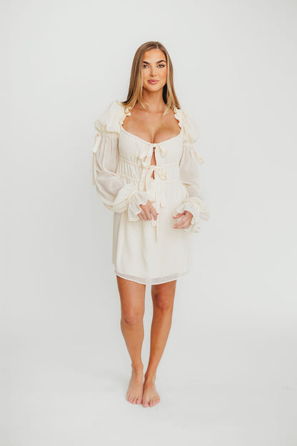 Macbeth Mini Dress in Cream