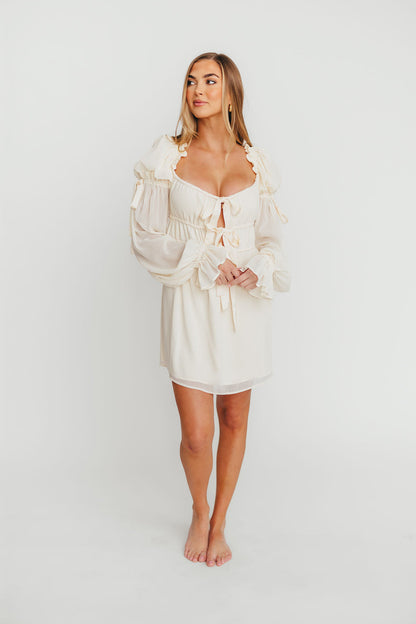 Macbeth Mini Dress in Cream
