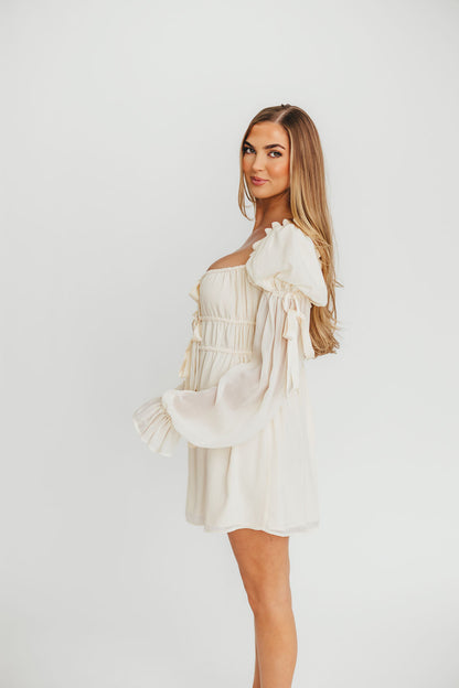 Macbeth Mini Dress in Cream