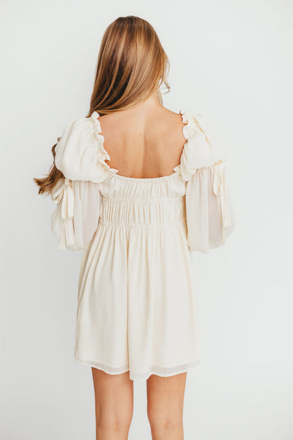 Macbeth Mini Dress in Cream