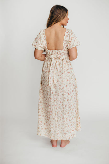 Finley 100% Cotton Peplum Midi Dress in Petal Pink - Bump & Nursing Friendly