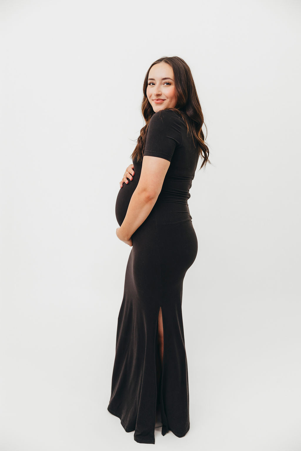 Ellis Maxi Dress in Black - Bump Friendly