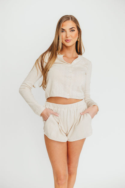 Andie Pointelle Short in Cream