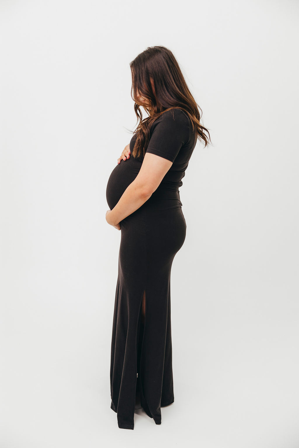 Ellis Maxi Dress in Black - Bump Friendly