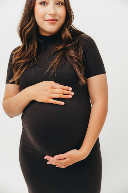 Ellis Maxi Dress in Black - Bump Friendly