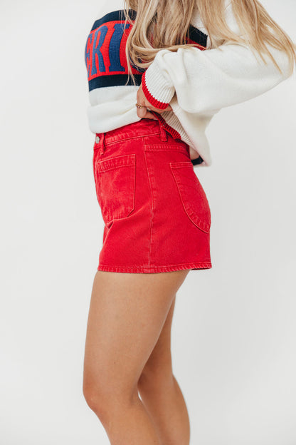 ROLLAS Mirage Short with Sailor Pockets in Red
