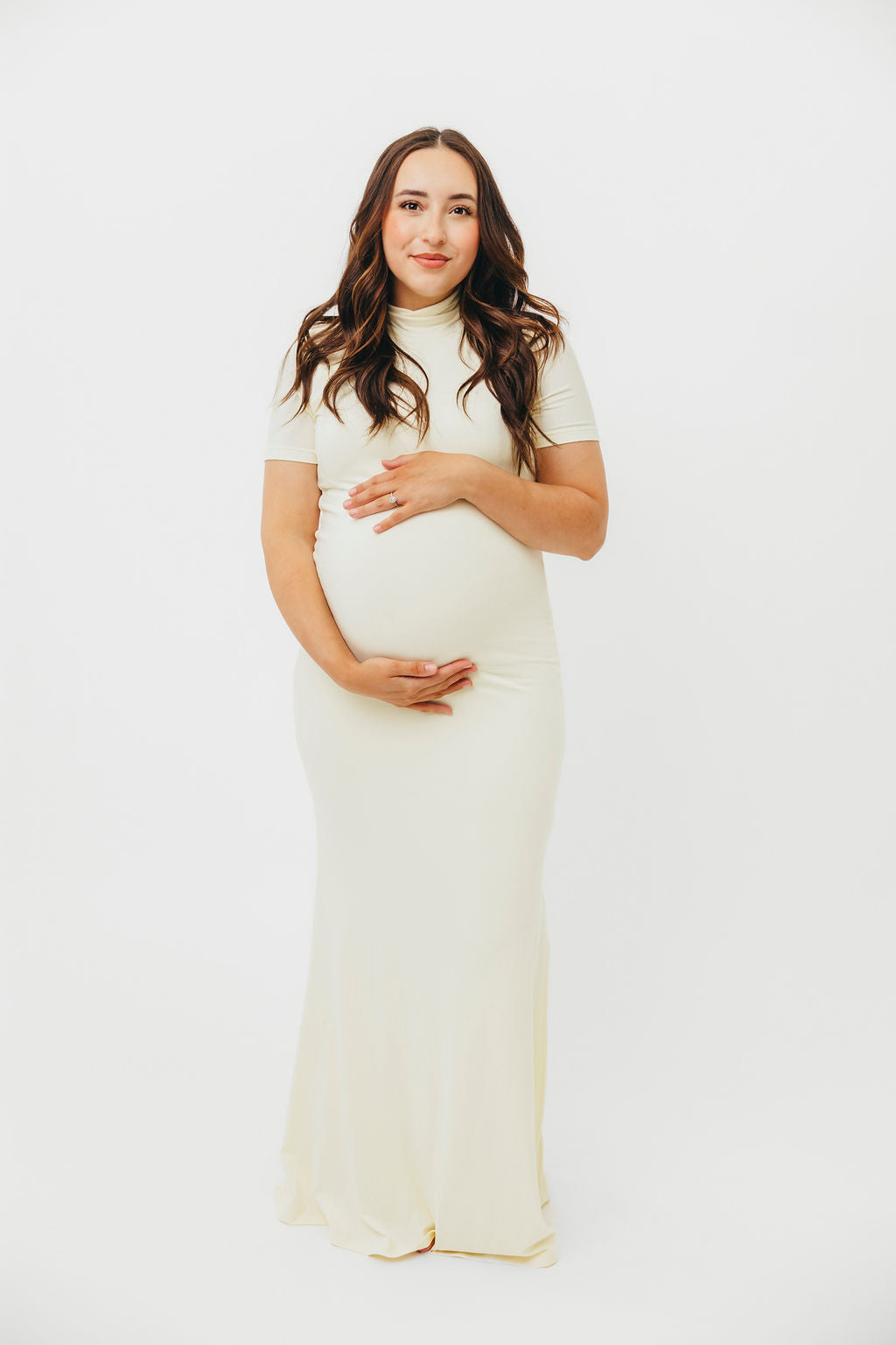 Ellis Maxi Dress in Ivory - Bump Friendly