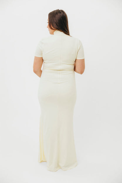 Ellis Maxi Dress in Ivory - Bump Friendly