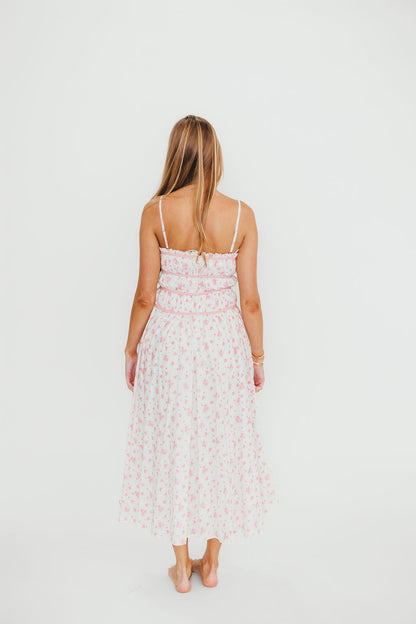 Vanessa Midi Dress in Pink