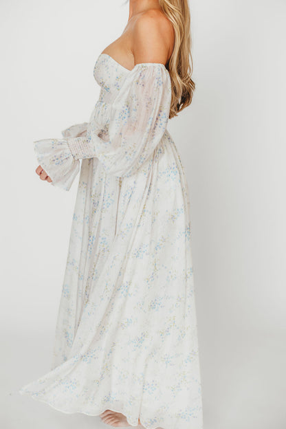 Dear Skye Floral Dress in Blue
