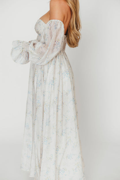 Dear Skye Floral Dress in Blue
