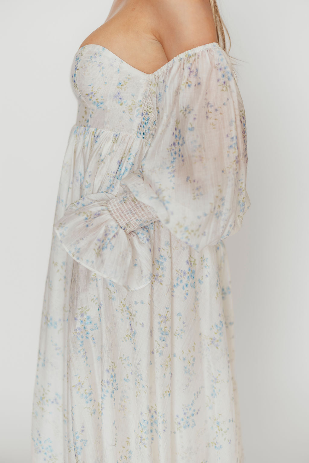 Dear Skye Floral Dress in Blue