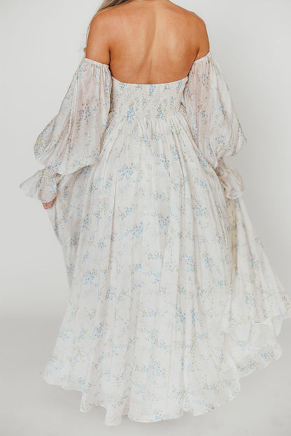 Dear Skye Floral Dress in Blue