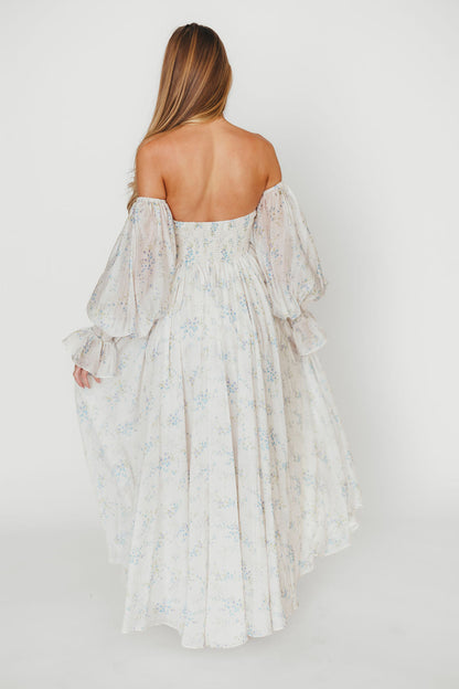 Dear Skye Floral Dress in Blue