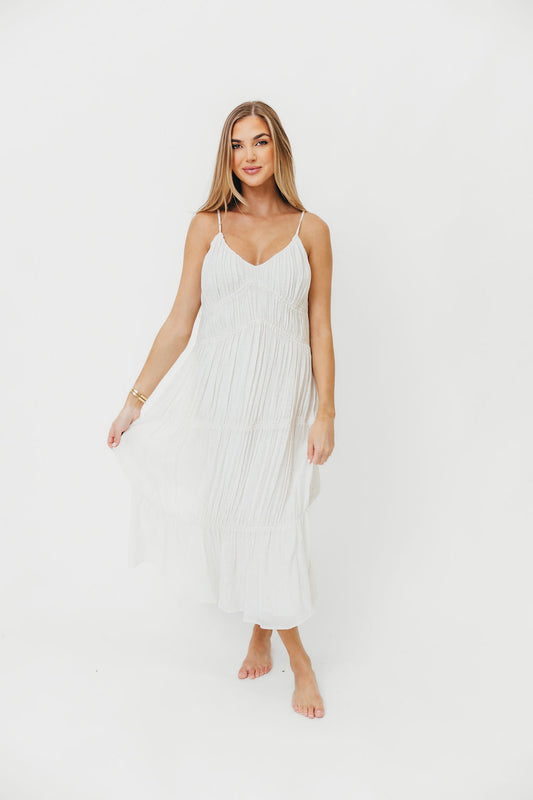 The Kendra Midi Dress in Cream