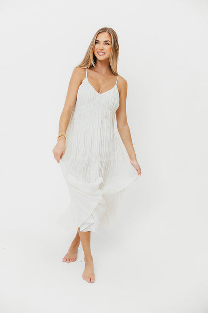 The Kendra Midi Dress in Cream