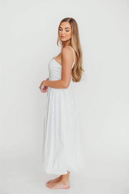 Marisol Bubble Maxi Dress in Off-White