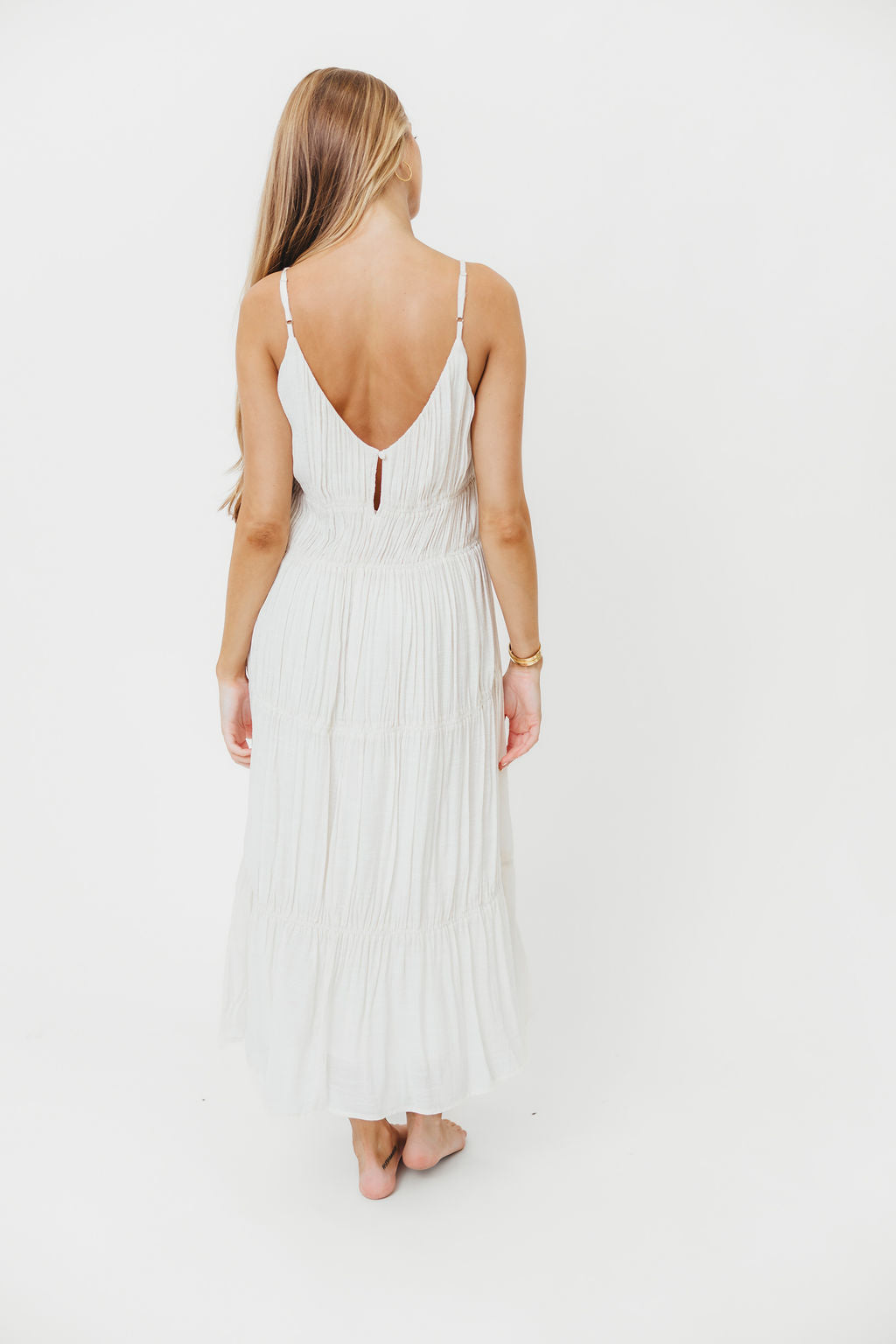The Kendra Midi Dress in Cream