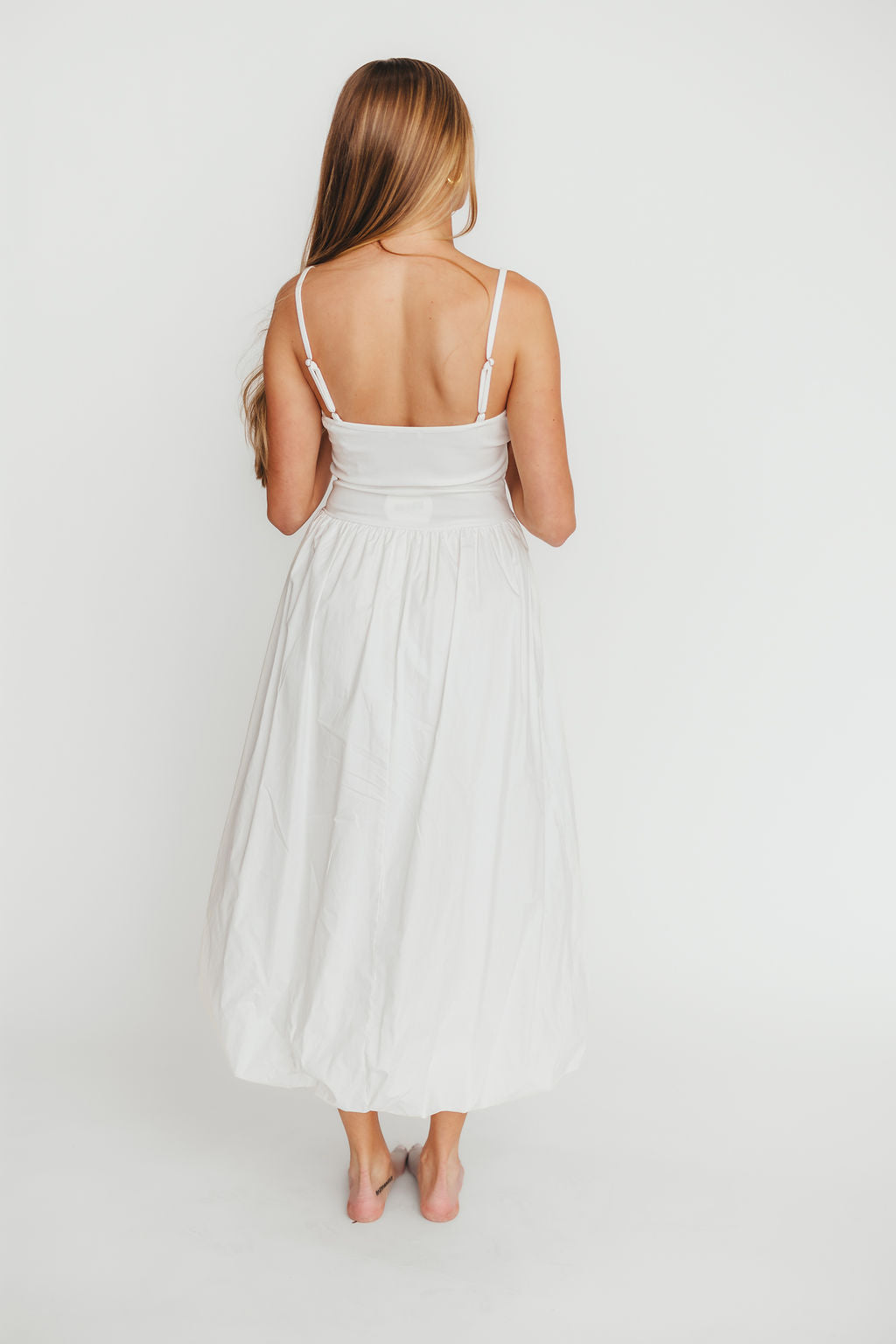 Marisol Bubble Maxi Dress in Off-White