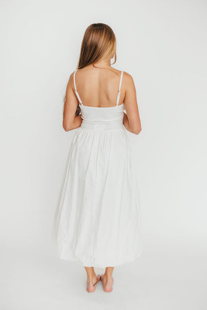 Marisol Bubble Maxi Dress in Off-White