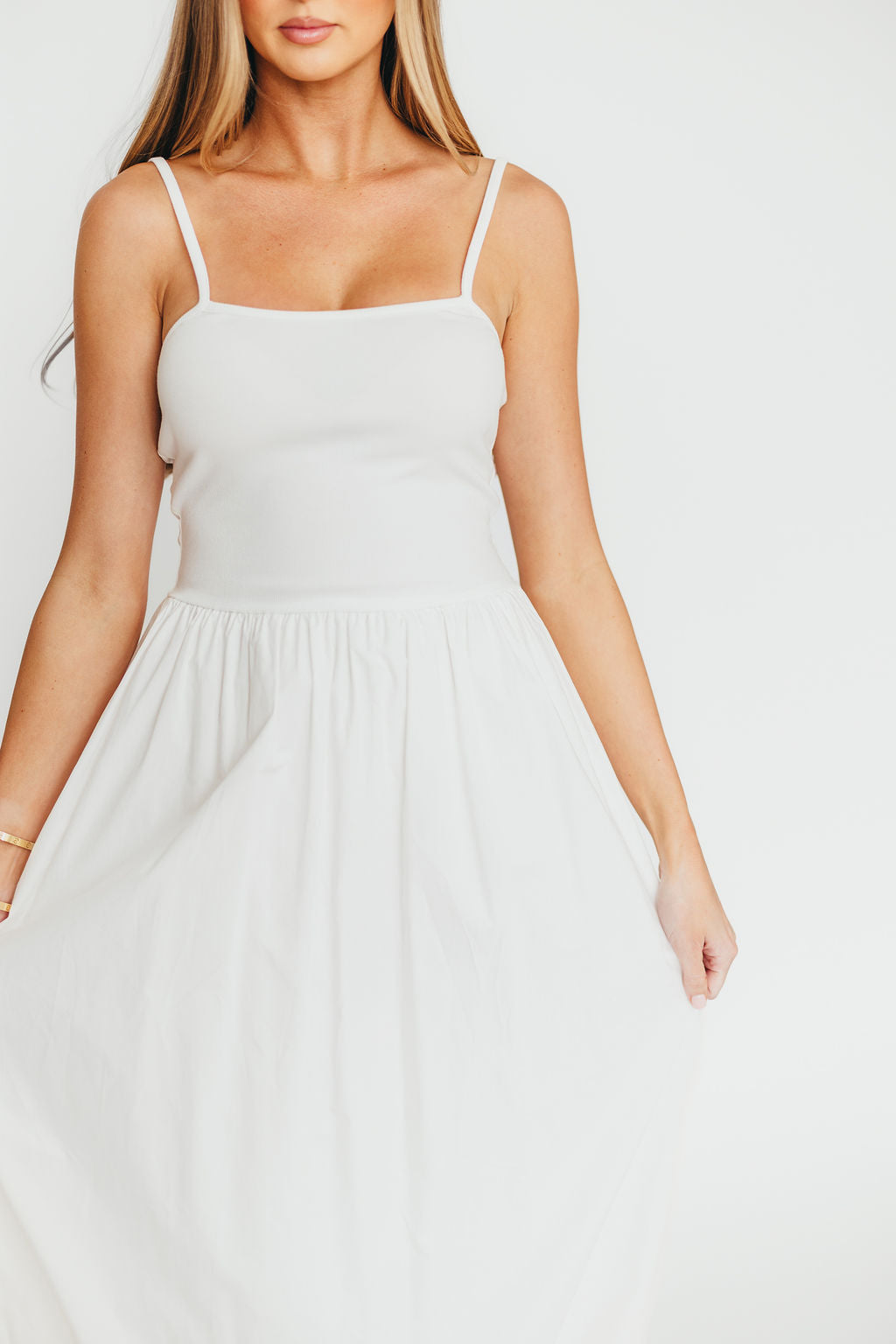 Marisol Bubble Maxi Dress in Off-White