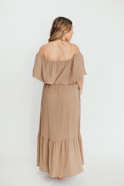 Josie 100% Cotton Maxi Dress in Dry Thyme - Bump & Nursing Friendly
