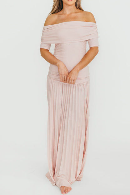 The Lennox Maxi Dress in Dusty Pink