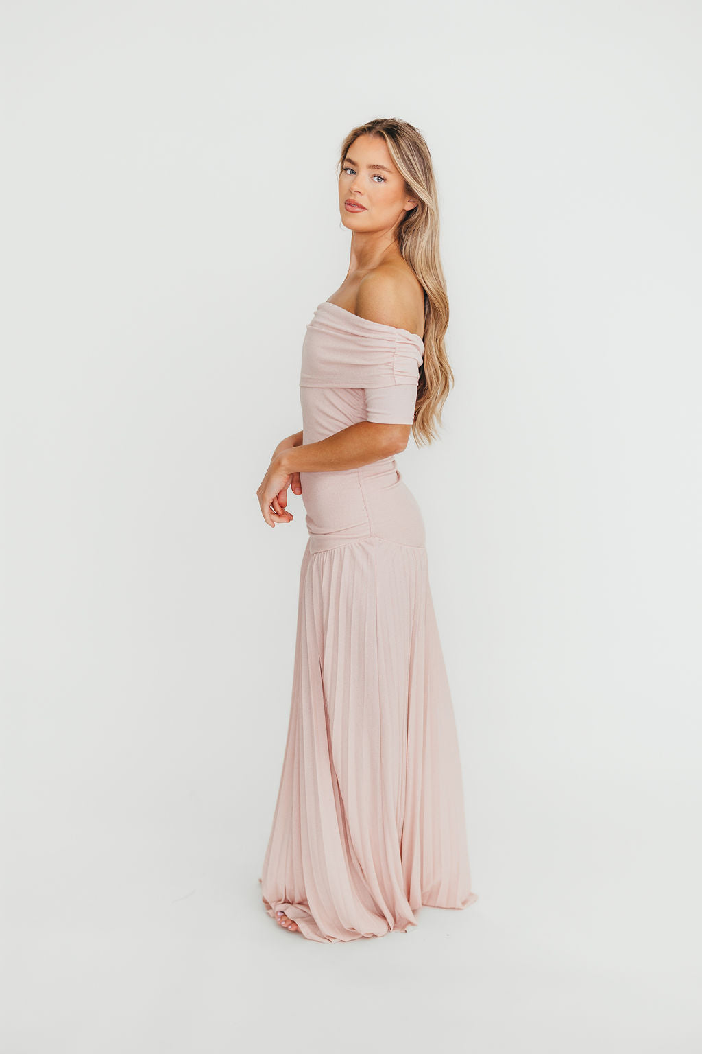 The Lennox Maxi Dress in Dusty Pink