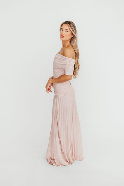 The Lennox Maxi Dress in Dusty Pink