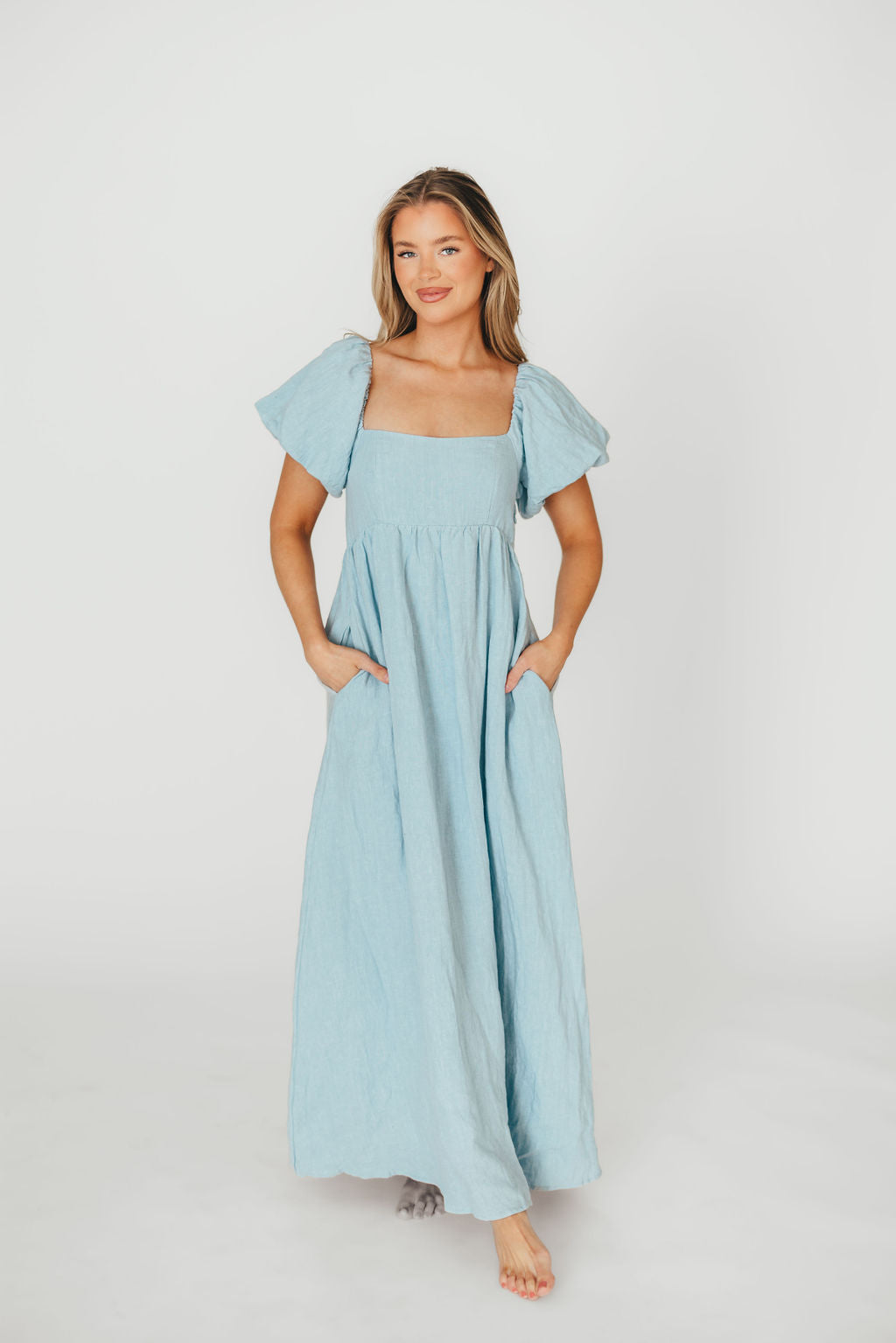 Candace Maxi Dress in Light Blue